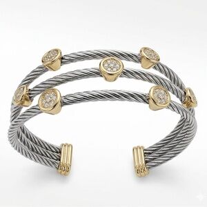 Gold and Silver Tone Cable Bracelet